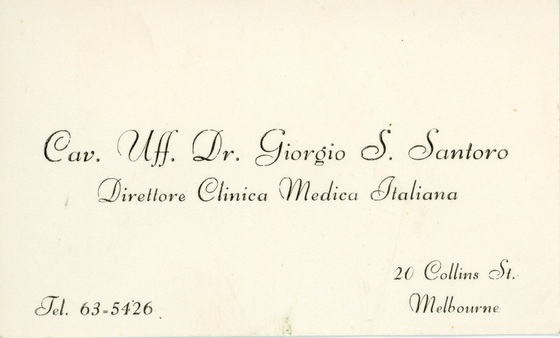 Cav. Uff. Dr. Giorgio S. Santoro