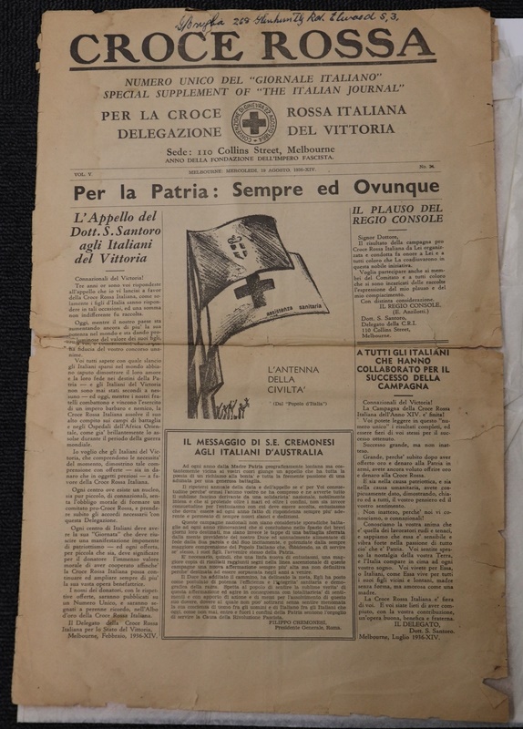 L’Appello del Dott. S. Santoro agli Italiani del Vittoria