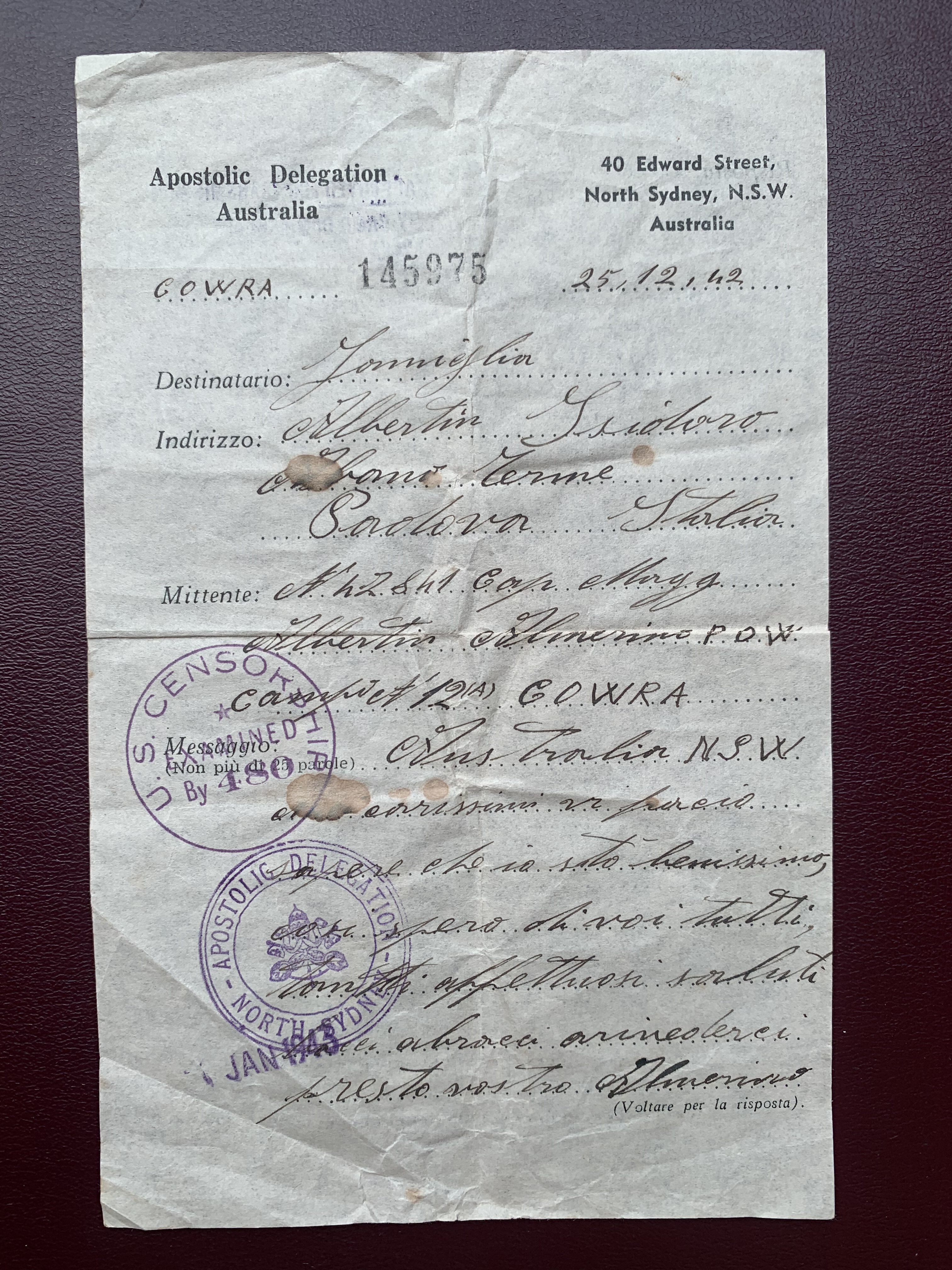 Capitano Maggiore Almerino Albertin