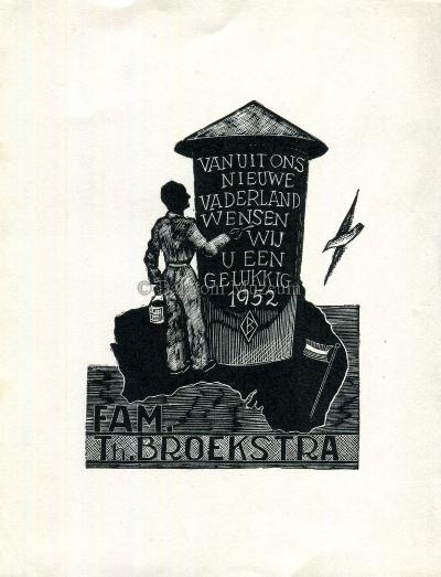 Van uit ons nieuwe Vaderland wensen wij u een gelukkig 1952