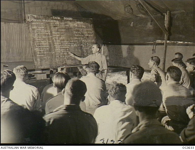 Members of the Australian Air Force learn Japanese in North Borneo [1]