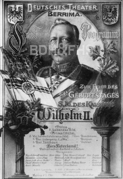 Programme for Deutsches Theater, Berrima Interment camp